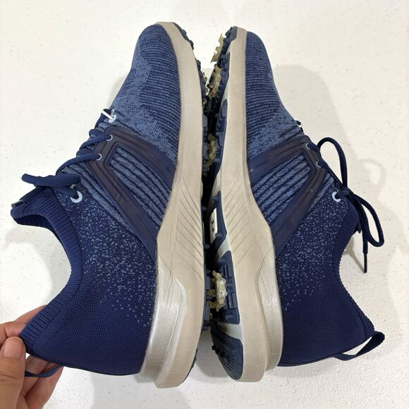 FootJoy Hyperflex Knit Golf Shoes STRATOFOAM Spiked Men 11.5 Blue Sporty Preppy